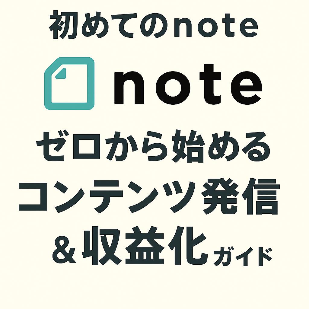 初心者向けnote活用ガイド｜ゼロから始めるコンテンツ発信と収益化の方法