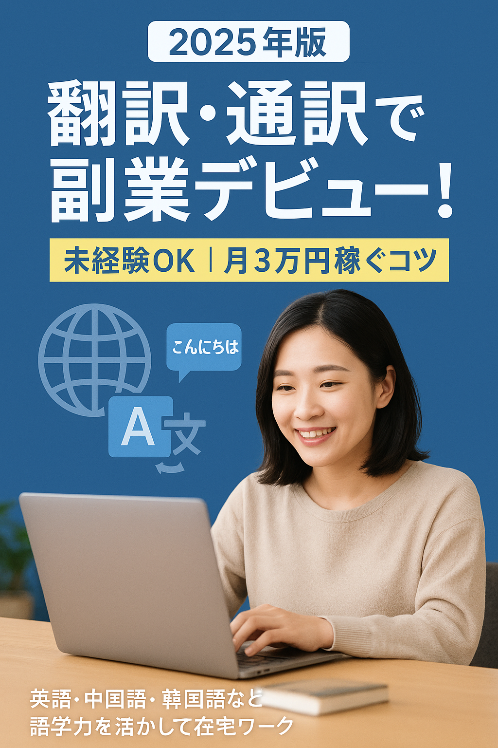 語学力を活かして、自宅でしっかり副収入！